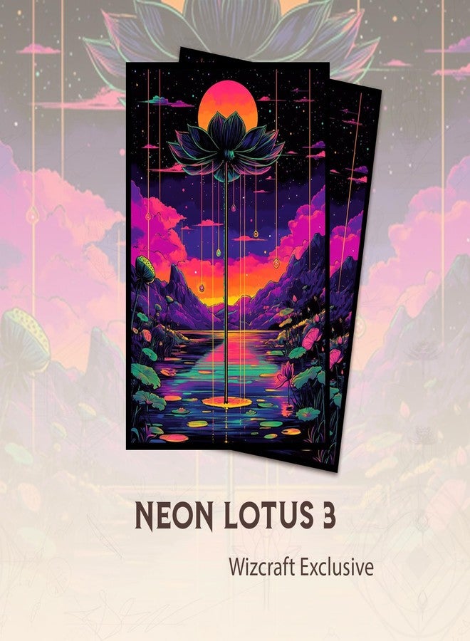 Paramint Neon Lotus 3 MTG Card Sleeves (Textured) - 104 Count Standard Size TCG Sleeves - Compatible with Magic The Gathering - Double Sleeving - Original Art Design, Premium Protection - Image 2